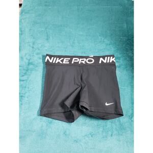 Nike Pro Compression Shorts Medium Womens Black Running Dri Fit Elastic Waist